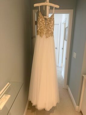 Say Yes To The Prom | Dresses | Nwt Say Yes To The Womens White Spaghetti  Strap Formal Fit Flare Dress 56 | Poshmark